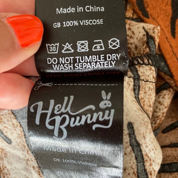 Hell Bunny button-up shirt tiger size XL - Picture 6 of 8